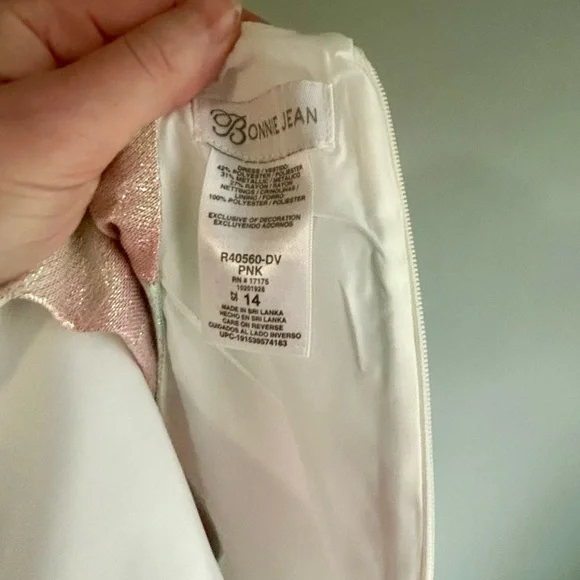 Bonnie Jean Girls Shimmering Pastel Rainbow Sleeveless Dress - Picture 10 of 12